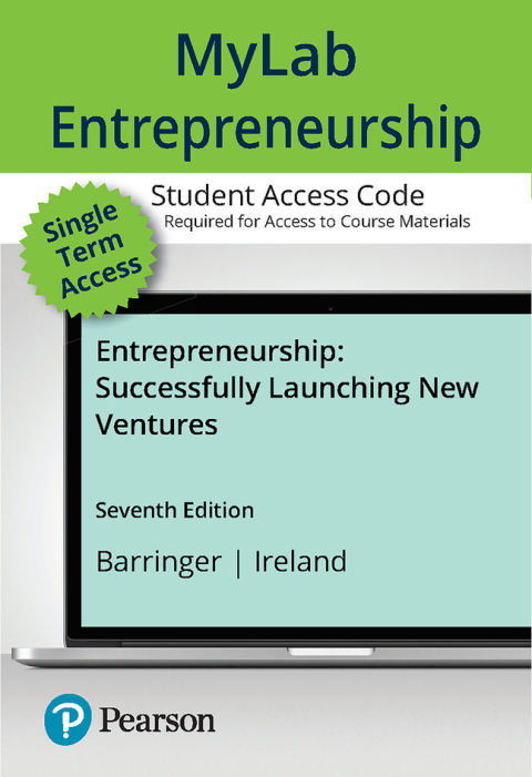 Cover image for book MyLab Entrepreneurship with Pearson eText Access Code for Entrepreneurship: Successfully Launching New Ventures