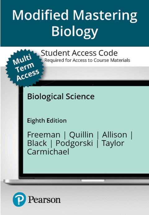 Cover image for book Mastering Biology with Pearson eText (up to 24 months) Access Code for Biological Science