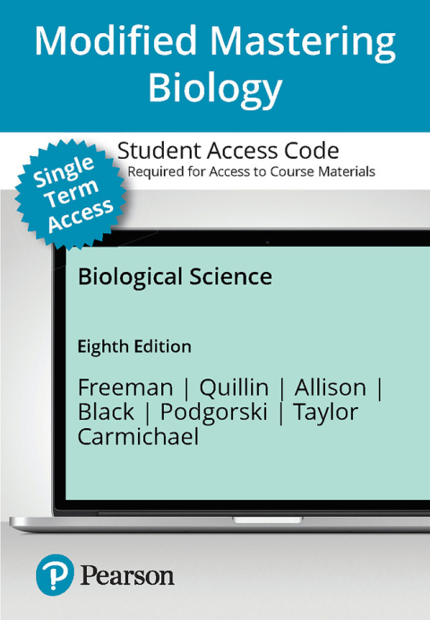 Cover image for book Mastering Biology with Pearson eText (up to 18-weeks) Access Code for Biological Science