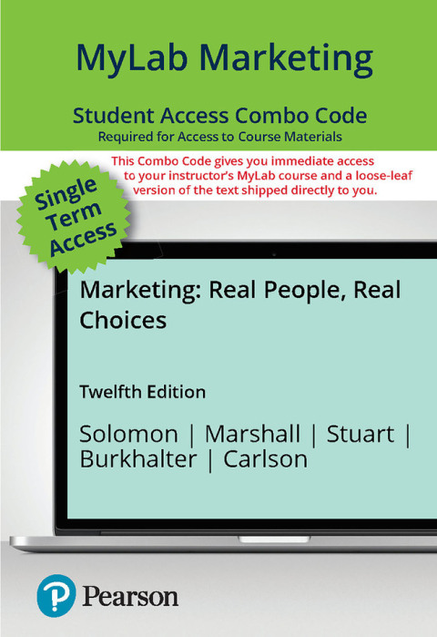 Cover image for book MyLab Marketing with Pearson eText + Print Combo Access Code for Marketing: Real People, Real Choices