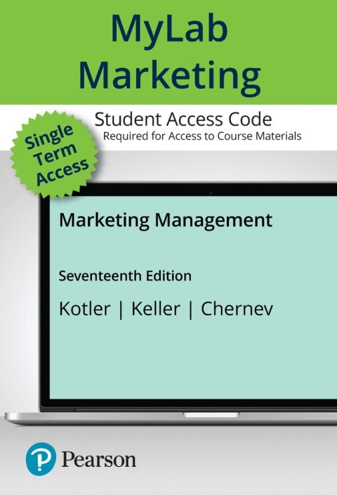 Online Resource MyLab Marketing with Pearson eText Access Code for Marketing Management; $166.24
