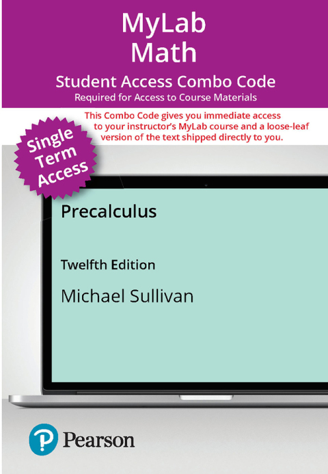 Cover image for book MyLab Math with Pearson eText (up to 18-weeks) + Print Combo Access Code for Precalculus