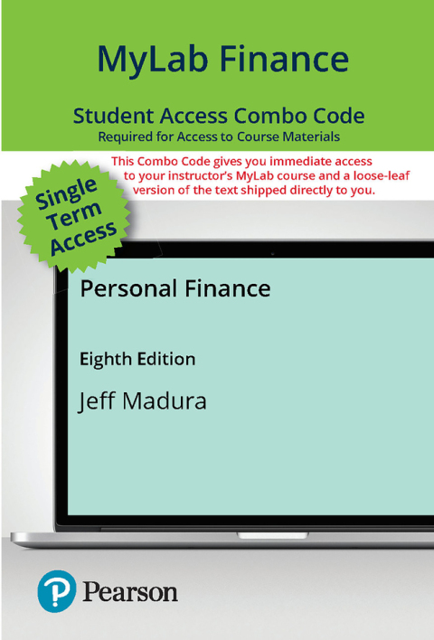 Cover image for book MyLab Finance with Pearson eText + Print Combo Access Code for Personal Finance