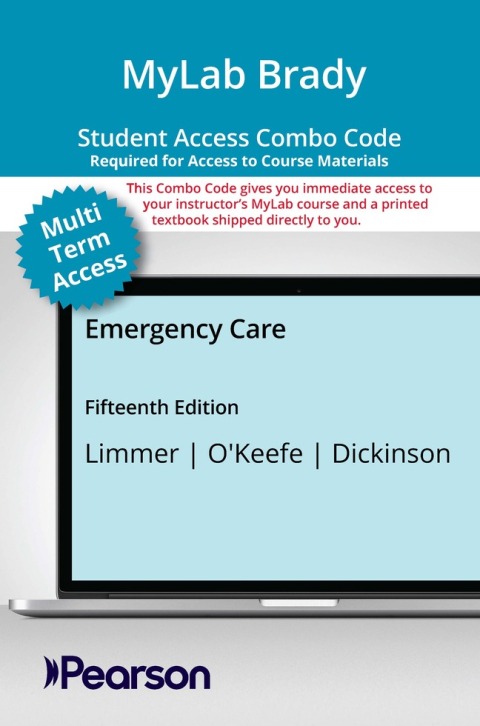 Cover image for book MyLab BRADY with Pearson eText + Print Combo Access Code for Emergency Care