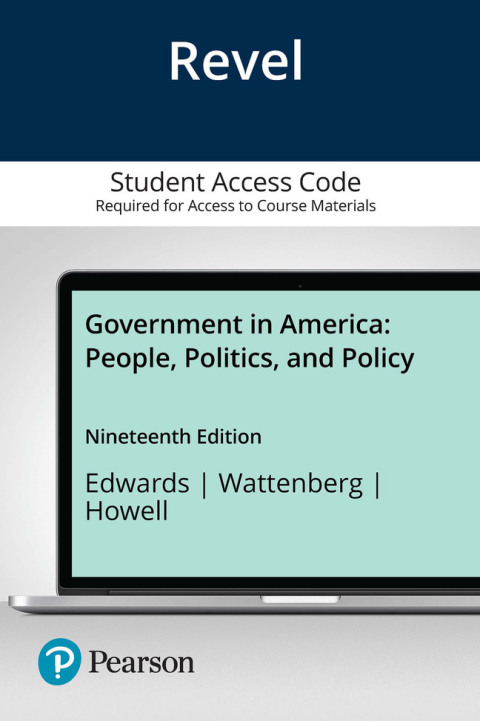 Cover image for book Revel Access Code for Government in America: People, Politics, and Policy