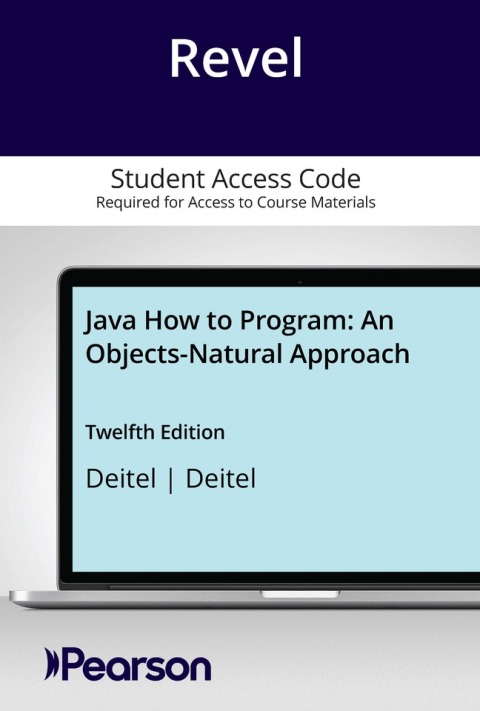 Cover image for book Revel Access Code for Java How to Program: An Objects-Natural Approach
