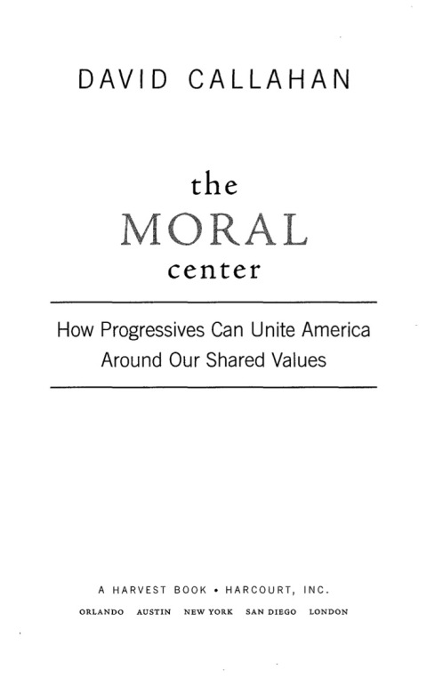Cover image for book The Moral Center