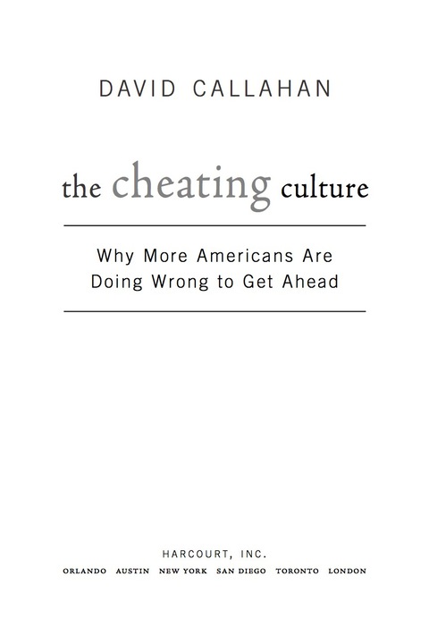 Cover image for book The Cheating Culture