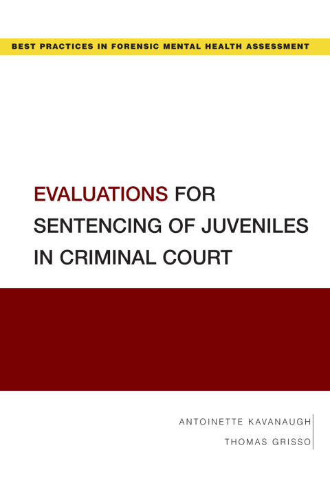 Cover image for book Evaluations for Sentencing of Juveniles in Criminal Court
