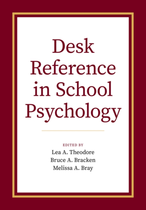 Cover image for book Desk Reference in School Psychology