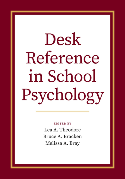 Cover image for book Desk Reference in School Psychology