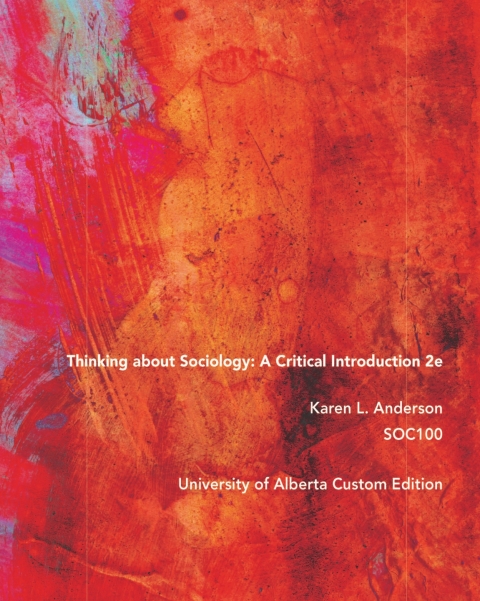 Cover image for book THINKING ABOUT SOCIOLOGY Univ of Alberta Custom