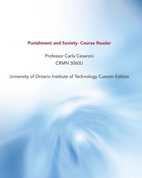 Cover image for book Punishment and Society: Ontario Tech University Custom