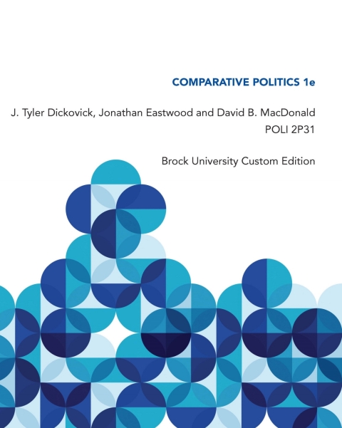 Cover image for book Comparative Politics: POLI 2P31 Brock University Custom Edition