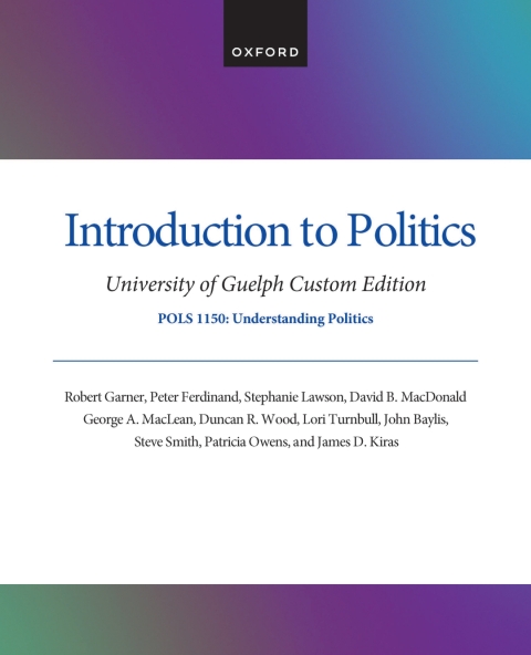 Cover image for book INTRODUCTION TO POLITICS 3CE UNIVERSITY OF GUELPH CUSTOM EDITION