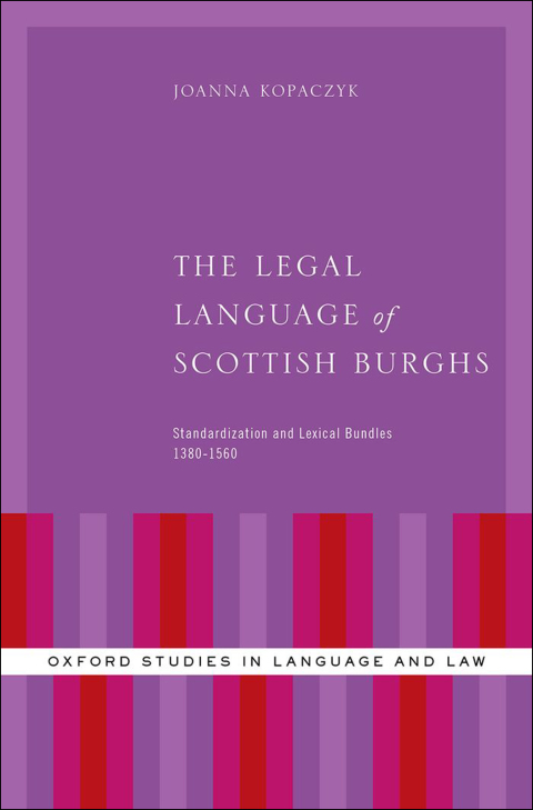 Cover image for book The Legal Language of Scottish Burghs