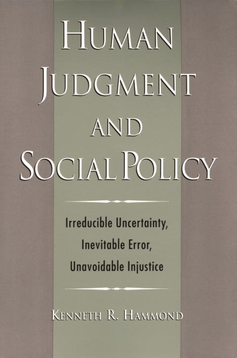 Cover image for book Human Judgment and Social Policy