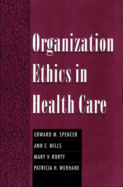 Cover image for book Organization Ethics in Health Care