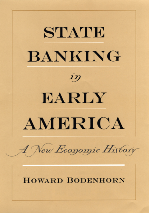 Cover image for book State Banking in Early America