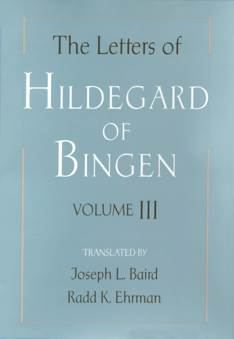 Cover image for book The Letters of Hildegard of Bingen