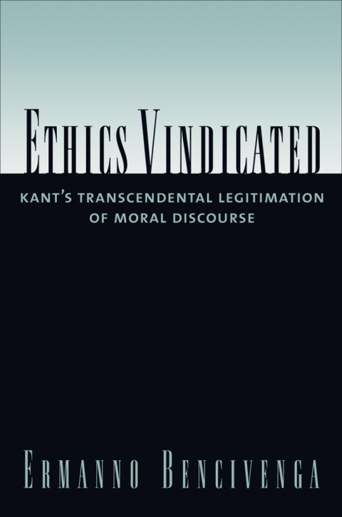 Cover image for book Ethics Vindicated
