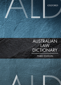 صورة الغلاف: Australian Law Dictionary 3rd edition 9780190304737