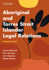 صورة الغلاف: Aboriginal and Torres Strait Islander Legal Relations 2nd edition 9780190310035