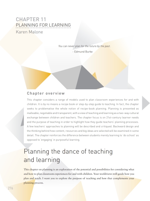Cover image for book Chapter 11: Planning for Learning