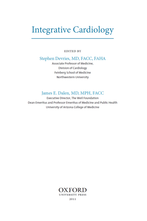 Cover image for book Integrative Cardiology