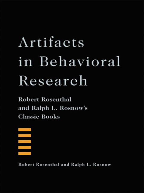 Cover image for book Artifacts in Behavioral Research
