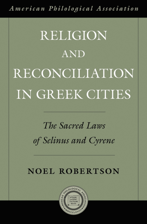 Cover image for book Religion and Reconciliation in Greek Cities