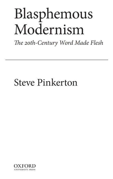 Cover image for book Blasphemous Modernism