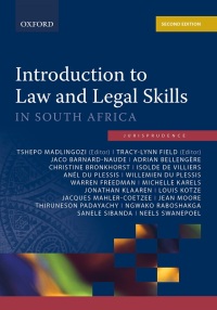INTRODUCTION TO LAW AND LEGAL SKILLS IN SA