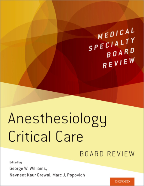 Cover image for book Anesthesiology Critical Care Board Review