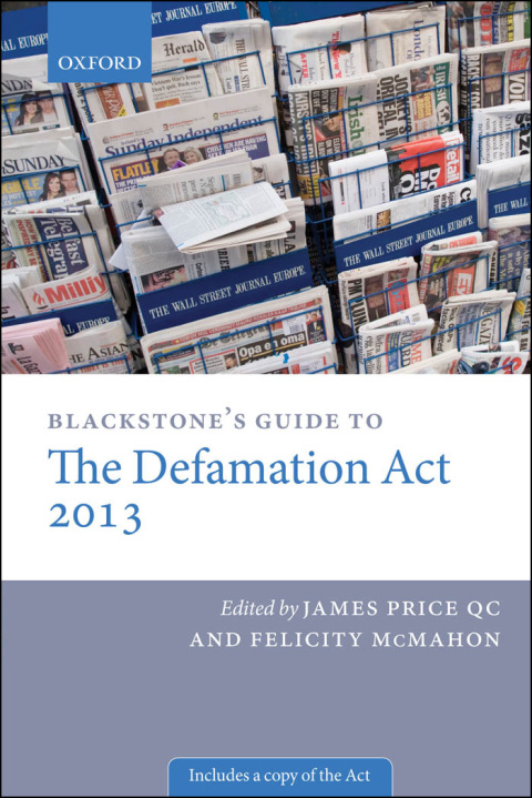 Cover image for book Blackstone's Guide to the Defamation Act