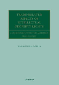 Cover image: Trade Related Aspects of Intellectual Property Rights 2nd edition 9780198707219