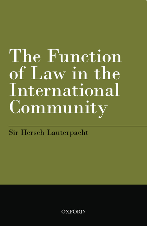 Cover image for book The Function of Law in the International Community