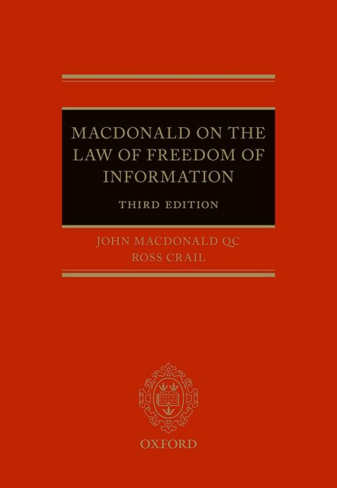 Cover image for book Macdonald on the Law of Freedom of Information
