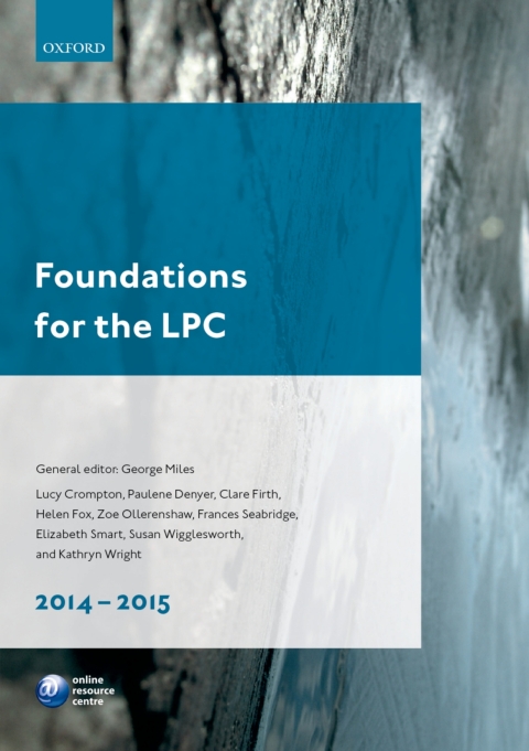 Cover image for book Foundations for the LPC 2014-15