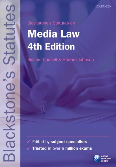 Cover image for book Blackstone's Statutes on Media Law