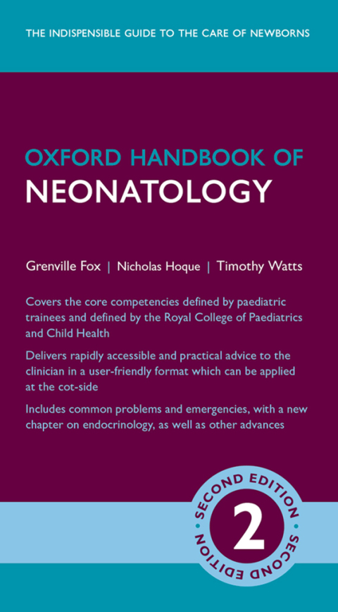 Cover image for book Oxford Handbook of Neonatology