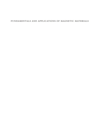 Fundamentals and Applications of Magnetic Materials