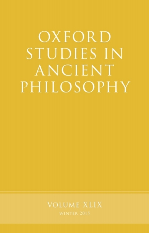 Cover image for book Oxford Studies in Ancient Philosophy, Volume 49