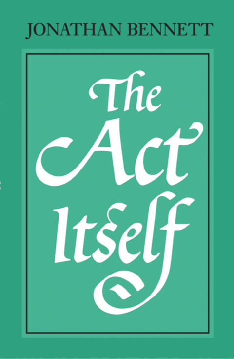 Cover image for book The Act Itself