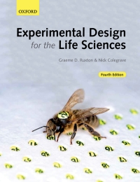 experimental design for the life sciences 4th edition