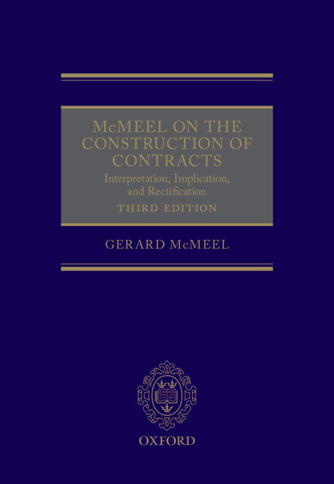 Cover image for book McMeel on The Construction of Contracts