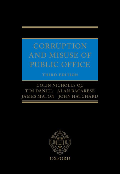 Cover image for book Corruption and Misuse of Public Office