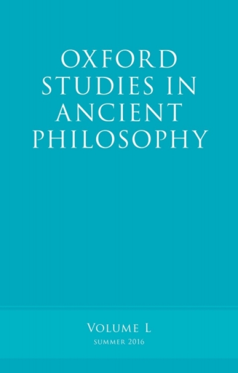 Cover image for book Oxford Studies in Ancient Philosophy, Volume 50