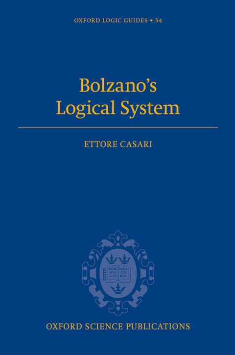 Cover image for book Bolzano's Logical System
