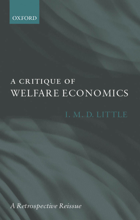 Cover image for book A Critique of Welfare Economics